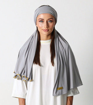 Premium jersey scarf grey 