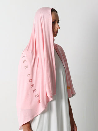 Premium cotton jersey scarf pink
