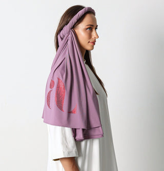 Premium jersey stone scarf purple