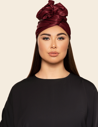 TURBAN WIRED NOOR - RUBY